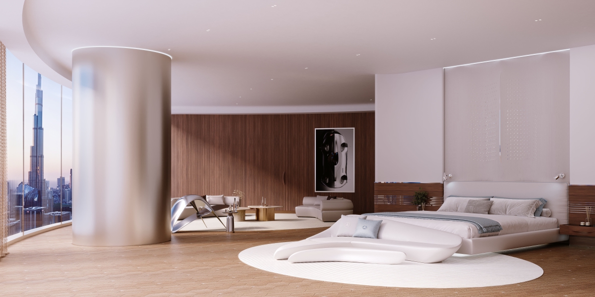 Burj khalifa view investment 2 bedroom apartments for sale in Binghatti Mercedes-Benz Downtown Dubai - Image 1