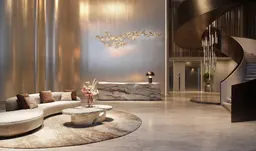 Lia in Dubai Islands: expansive glazing — image 7