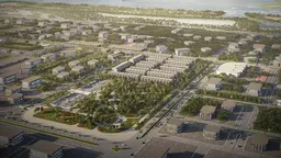 Reportage Village Abu Dhabi in Khalifa City: landscaped gardens — image 3