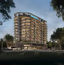 Marquis Vista in Dubailand Residence Complex: expansive glazing — image 4