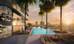 Azizi Grand in Dubai Sports City: landscaped gardens — image 8