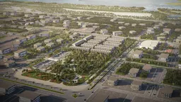 Reportage Village Abu Dhabi in Khalifa City: landscaped gardens — image 12