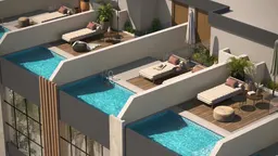 Reportage Village Abu Dhabi in Khalifa City: landscaped gardens — image 10
