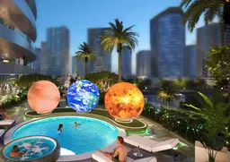DAMAC «Canal Crown» في الخليج التجاري: مساحات على السطح — صورة 4