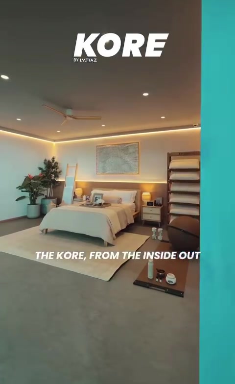 Bedroom display in the KORE experience-centre video