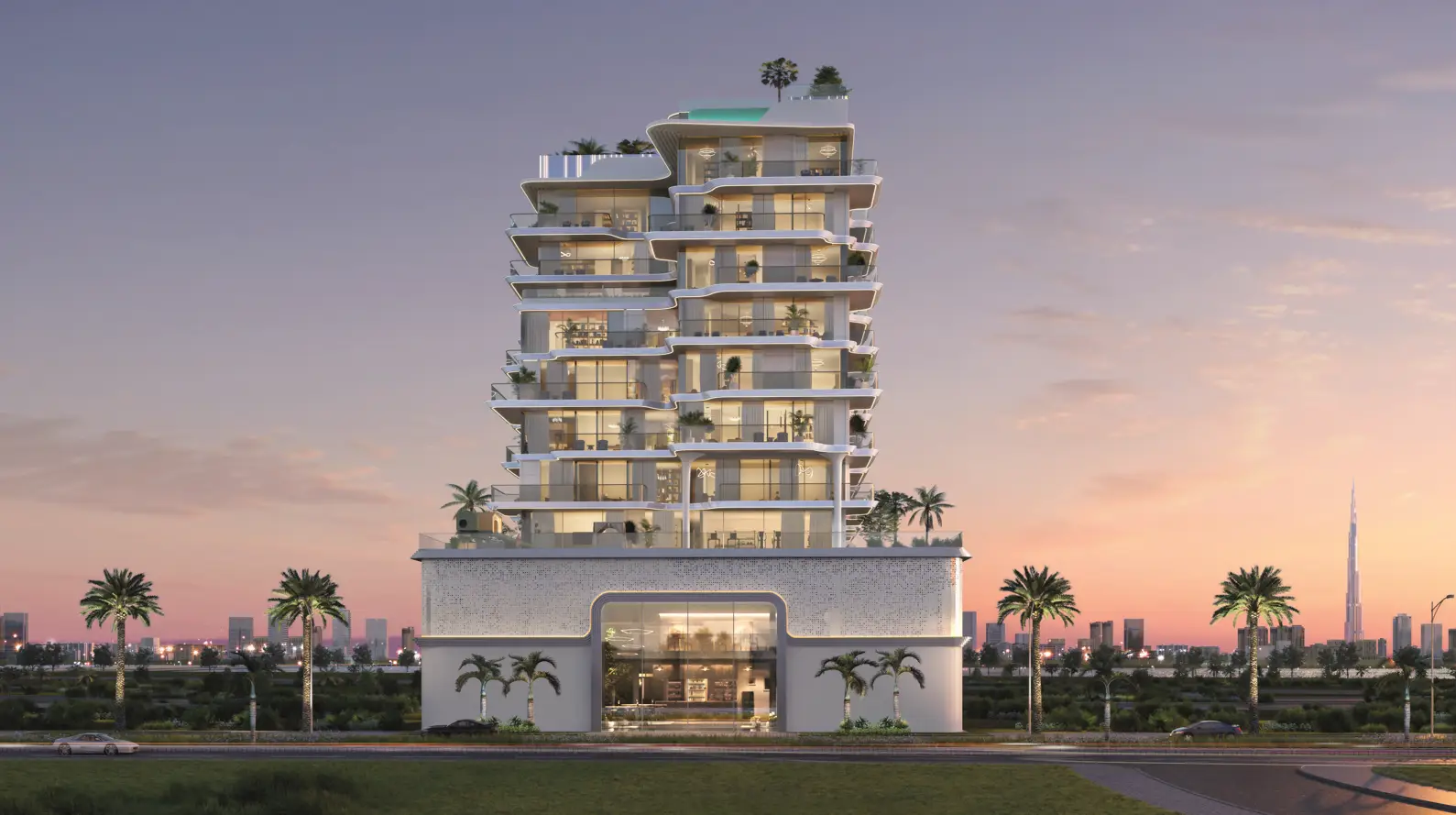 REFINE "Meriden Beach Residences" proje kataloğunda gösterilen Konut Dış Görünümü, Dubai Adaları, Dubai
