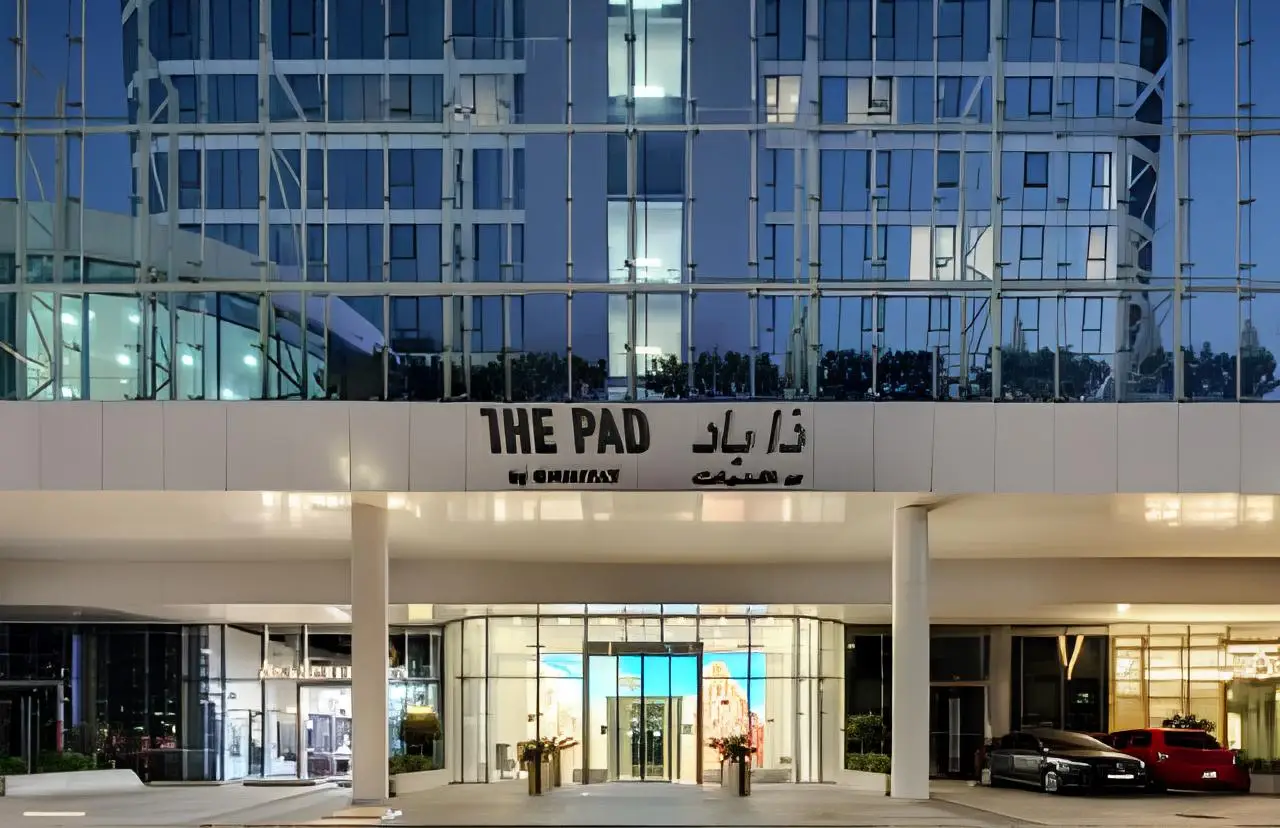 Residential Exterior shown in the BEYOND BY OMNIYAT "The Pad" project catalogue, Business Bay, Dubai