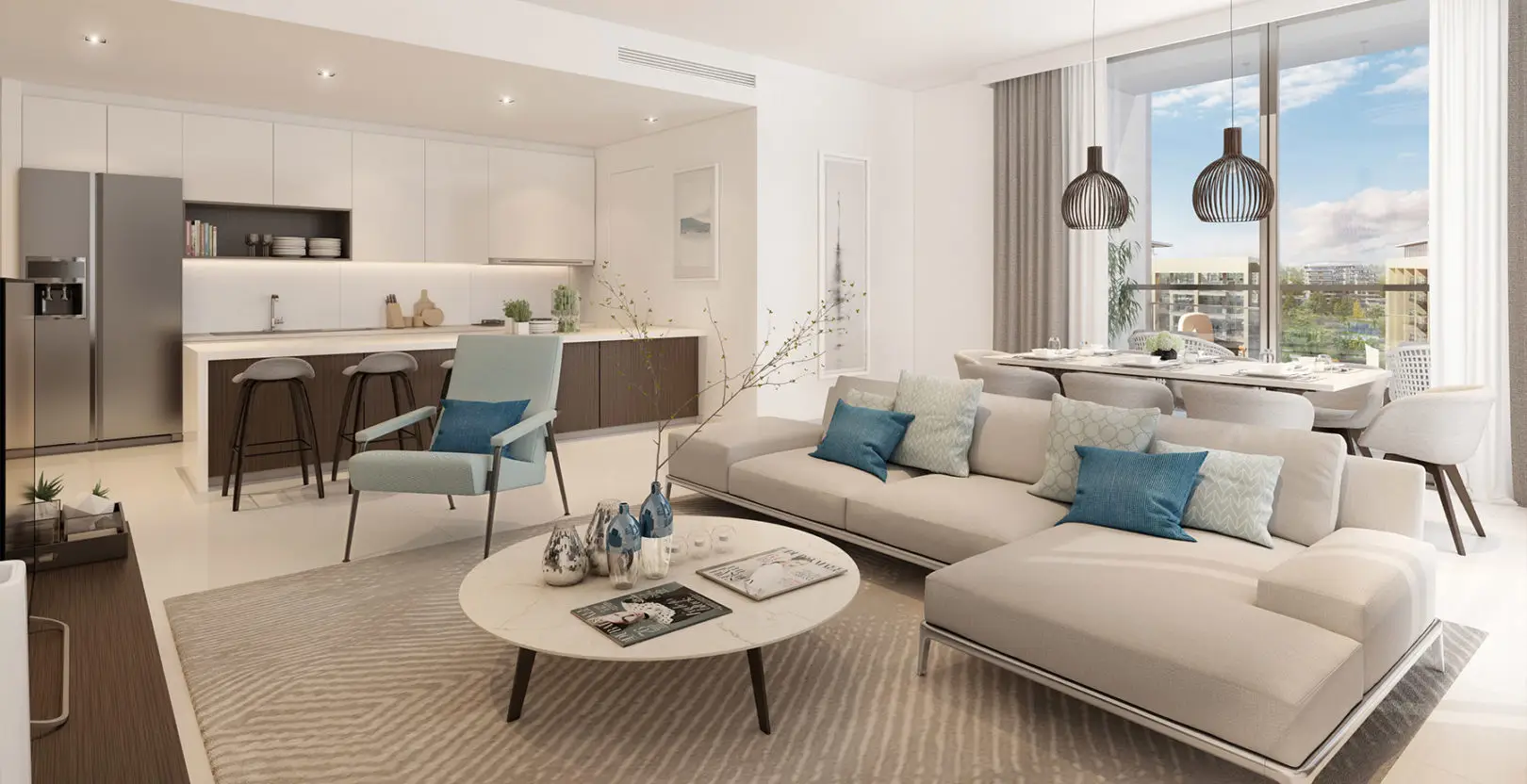 Living shown in the EMAAR "Park Point" project catalogue, Dubai Hills, Dubai