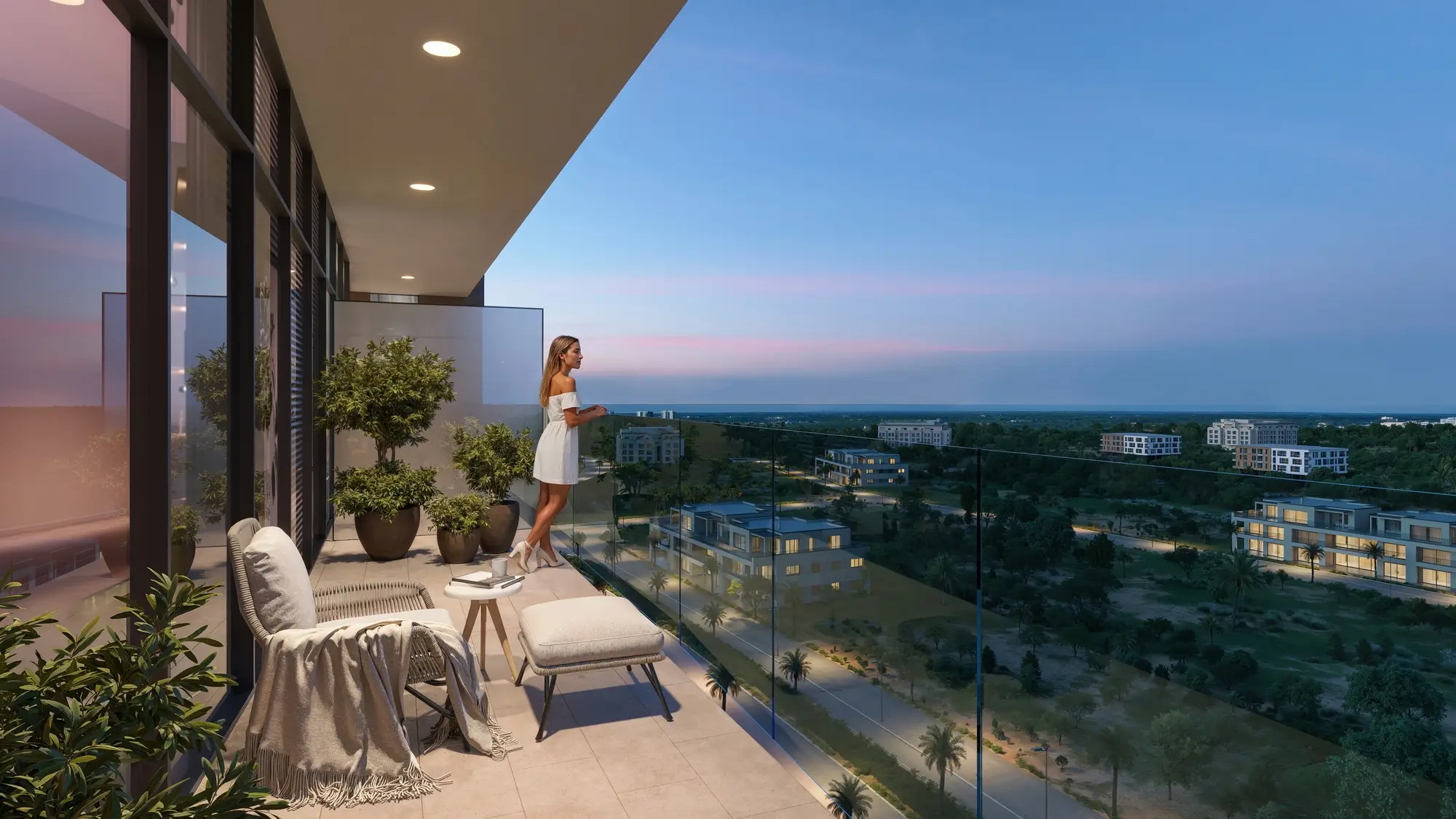 الشرفة المعروضة في كتالوج مشروع أبو عيد "Celia Homes"، مجمع دبي لاند السكني، دبي