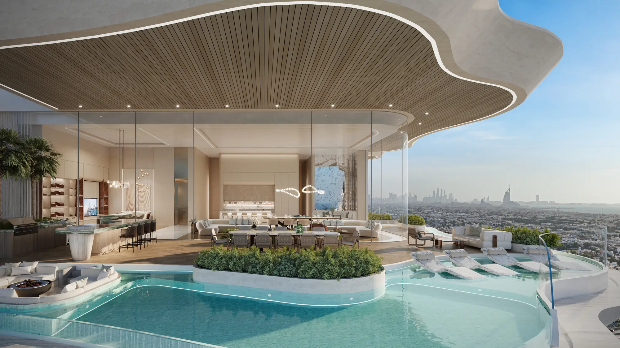 Balcony shown in the AHS PROPERTIES "Casa Canal" project catalogue, Safa Park, Dubai