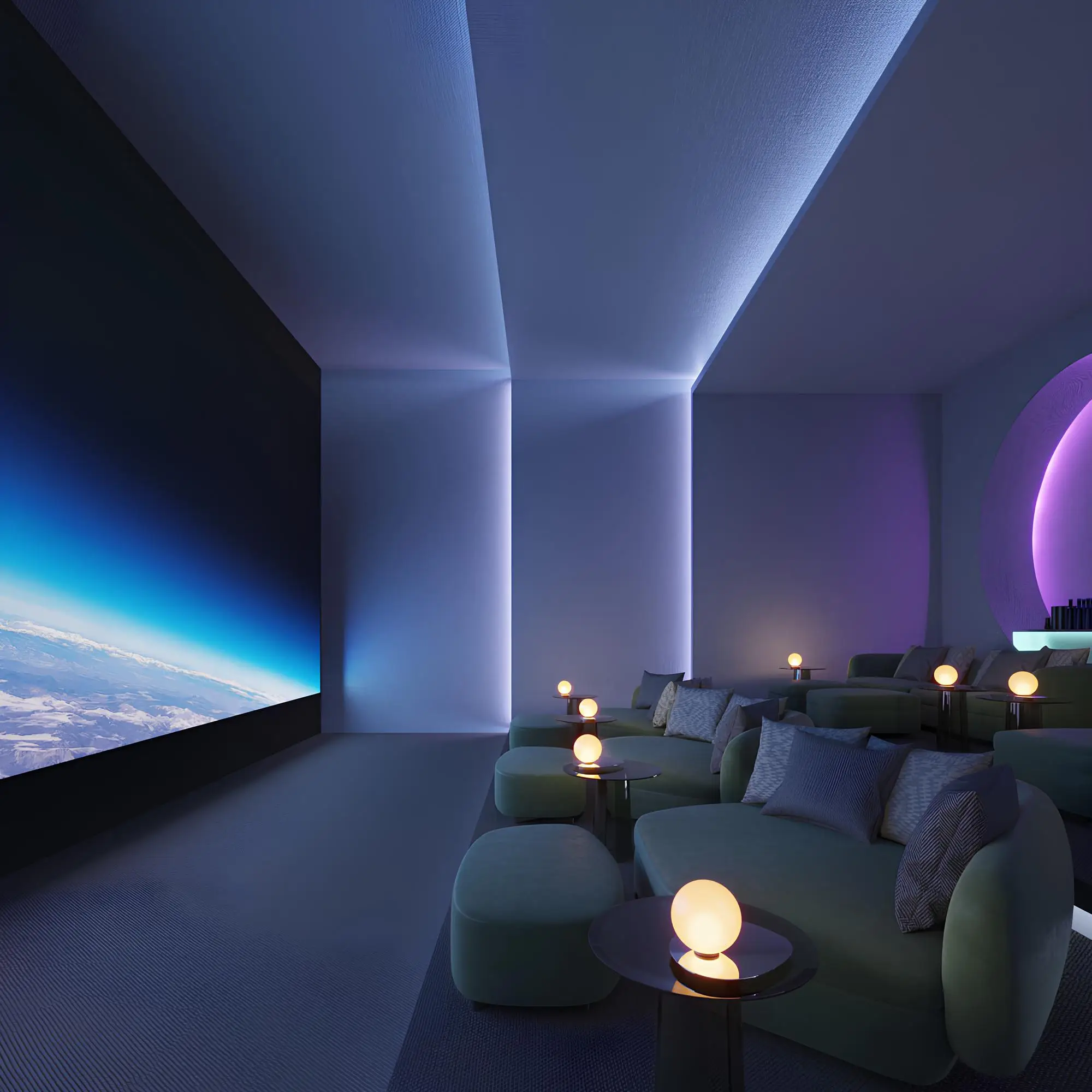 Cinema shown in the ARADA PROPERTIES "W Residences Tower 1 at Dubai Harbour" project catalogue, Dubai Harbour, Dubai