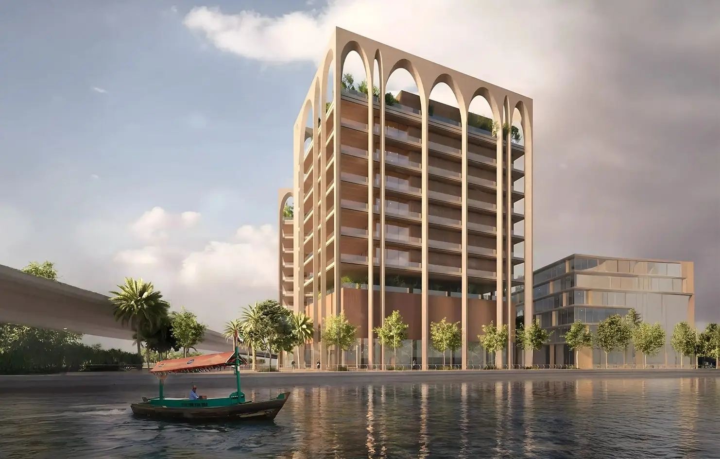 واجهة سكنية من كتالوج إطلاق مشروع Sea Mirror Residences لدى REFINE، جميرا الثانية، دبي