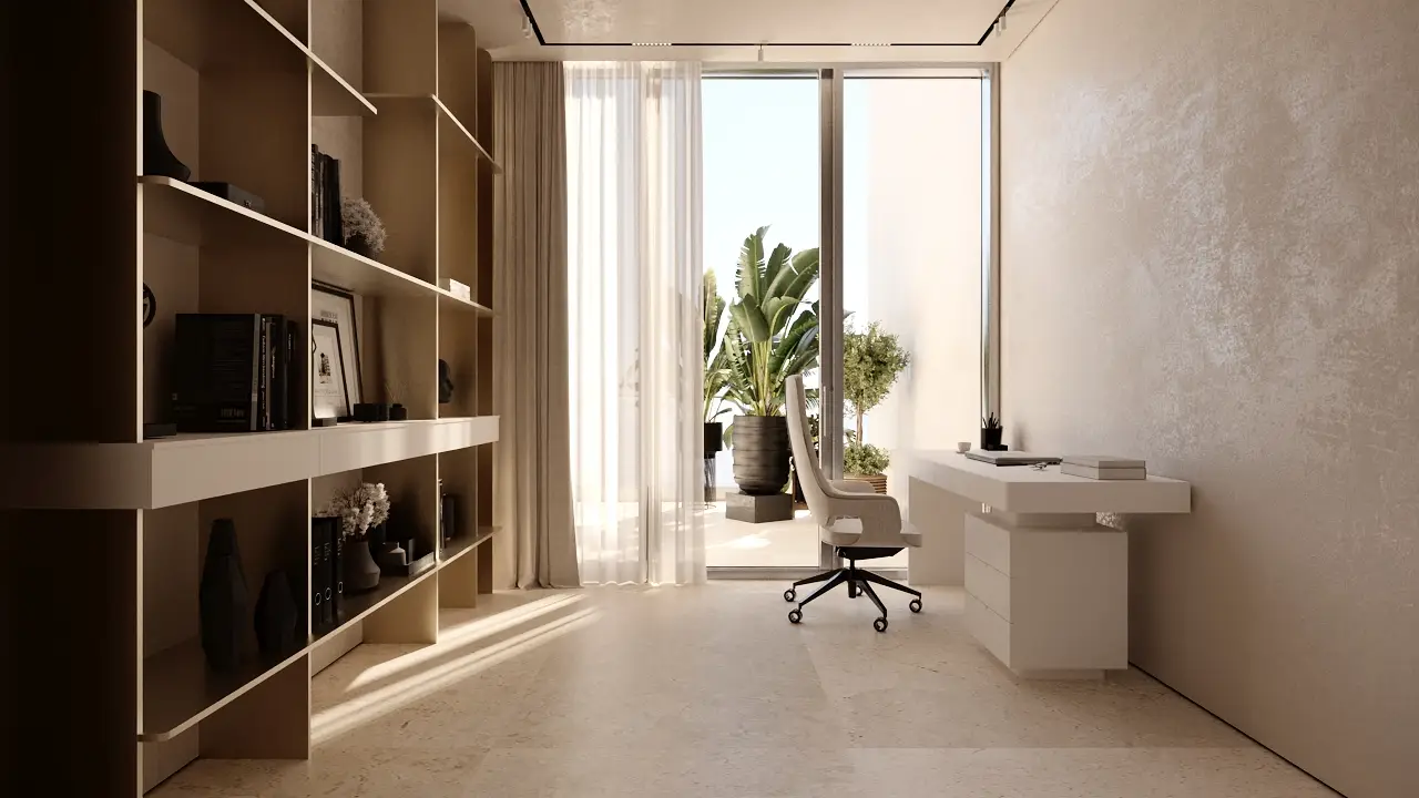 مساحة سكنية داخلية كما تظهر في كتالوج مشروع «Kempinski Dubai Marina Residences» من DEVMARK، دبي مارينا