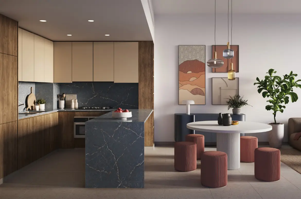 تصميم داخلي سكني من كتالوج مشروع Ghaf Woods Distrikt 3 لدى ماجد الفطيم، وادي الصفا 4، دبي