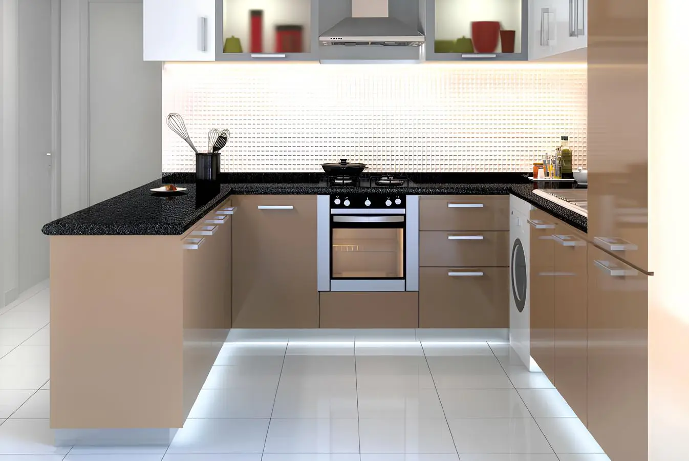Kitchen shown in the DANUBE "Resortz by Danube" project catalogue, Arjan, Dubai