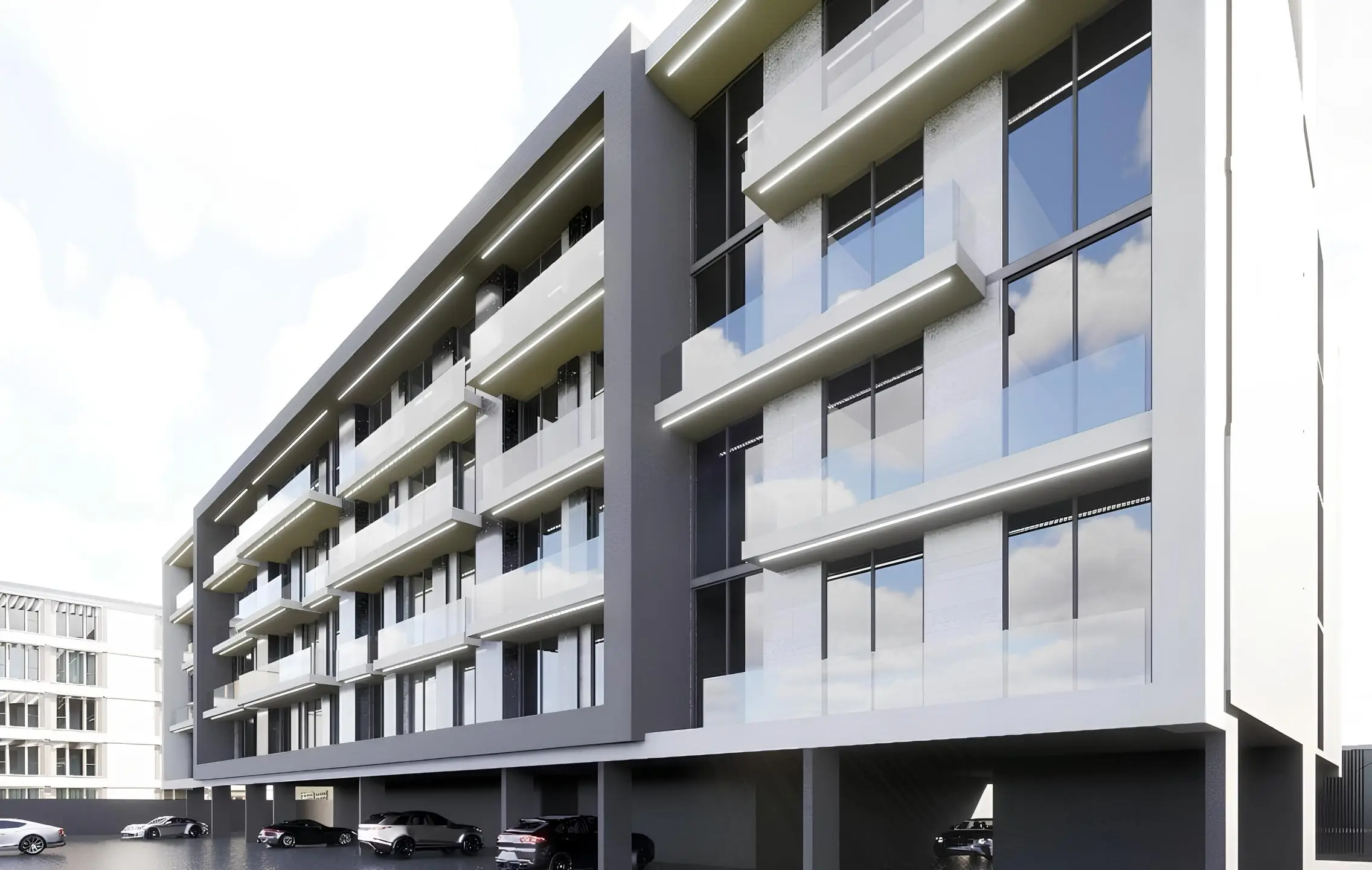 المظهر الخارجي للمبنى السكني الموضح في كتالوج SYNERGY "Greenfield Living"، Dubai South، دبي