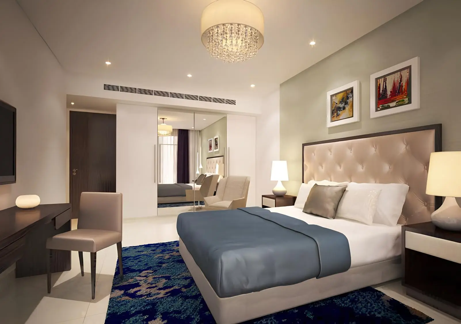 التصميم الداخلي لغرفة النوم معروض في كتالوج داماك "Celestia"، Dubai South، دبي