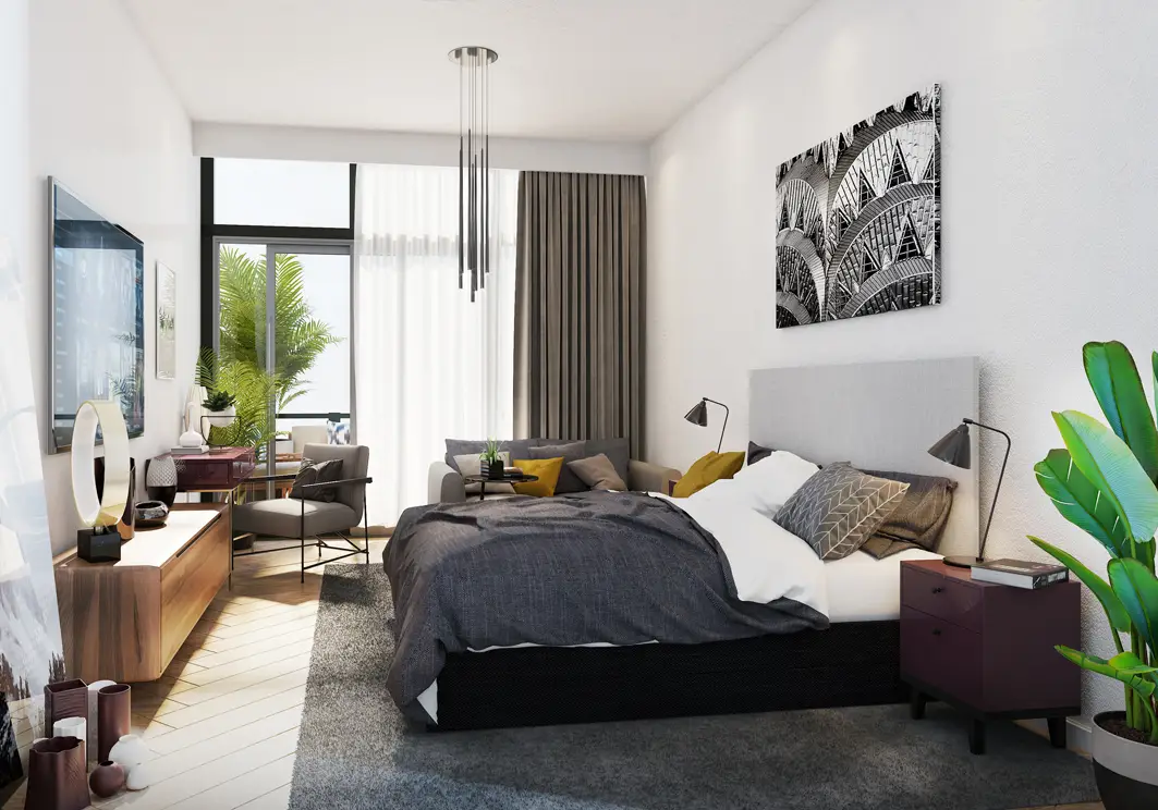 غرفة نوم من كتالوج Alexis Tower لدى REPORTAGE PROPERTIES، داون تاون جبل علي