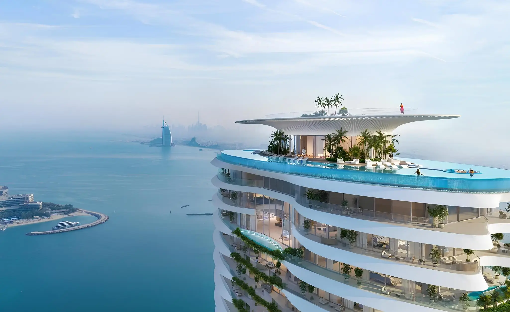 Waterfront shown in the NAKHEEL PROPERTIES "Como Residences" project catalogue, Palm Jumeirah, Dubai