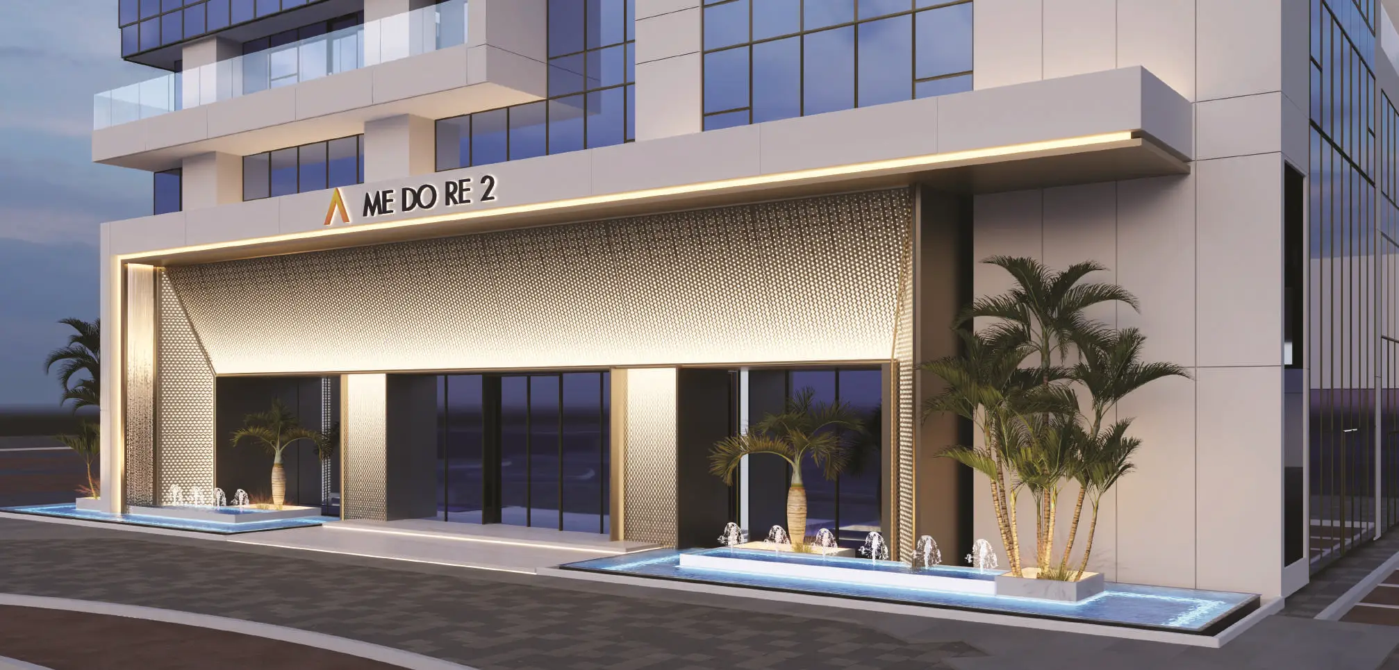 Building entrance shown in the ME DO RE "Me Do Re 2" catalogue, Jumeirah Lakes Towers, Dubai
