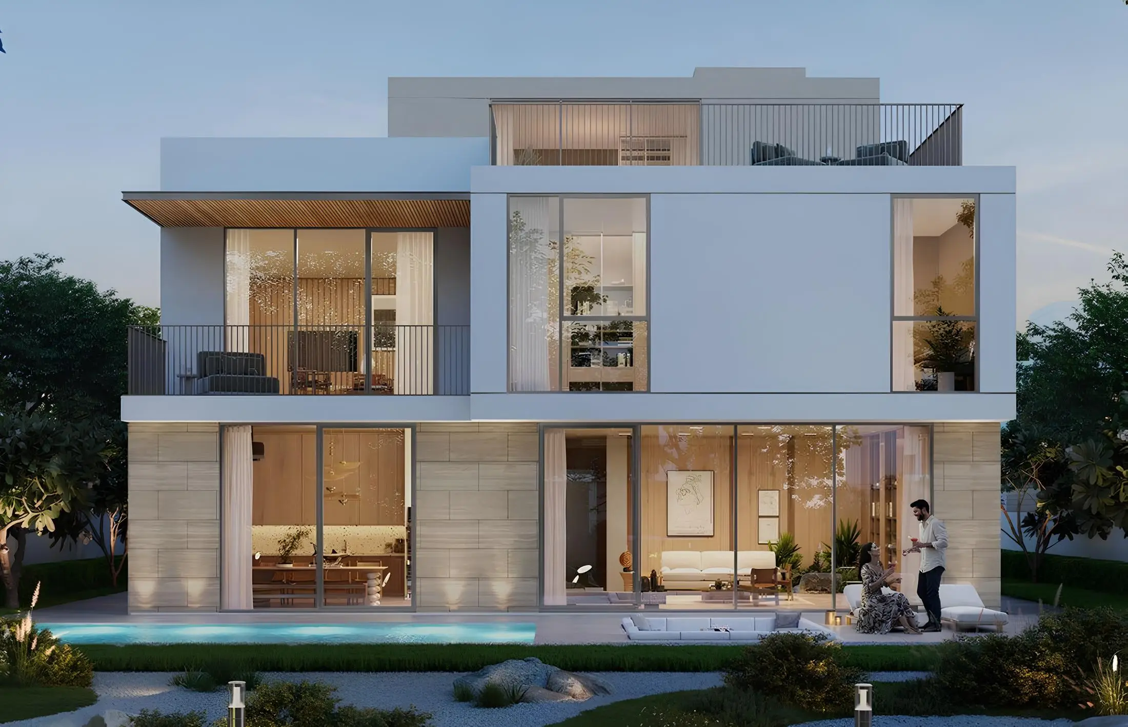 EMAAR "Ovelle" proje kataloğunda gösterilen konut dış cephesi, The Valley, Dubai