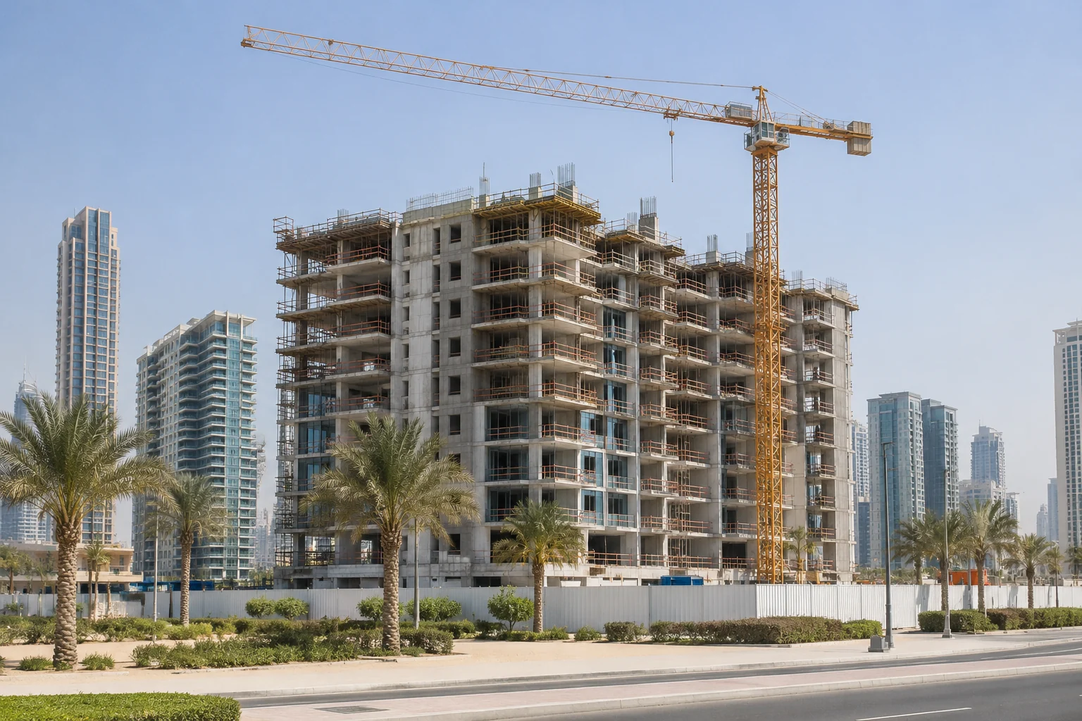 أعمال إنشاء مشروع سكني