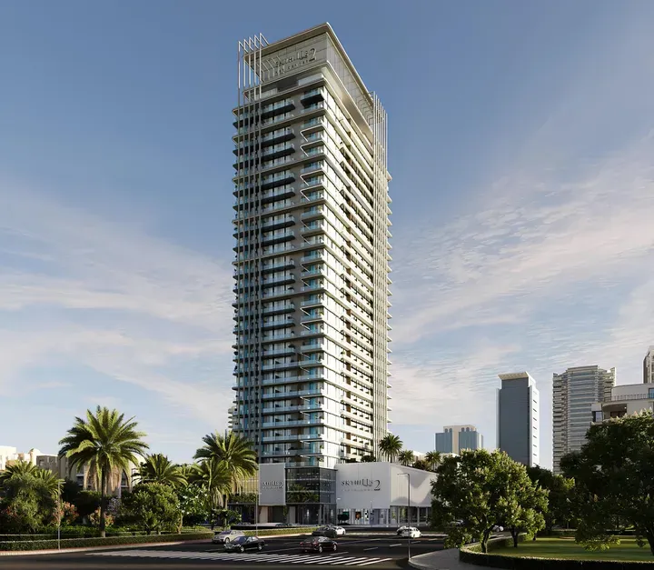 Skyhills Residences 2 in JVC: landscaped gardens — project photograph 1