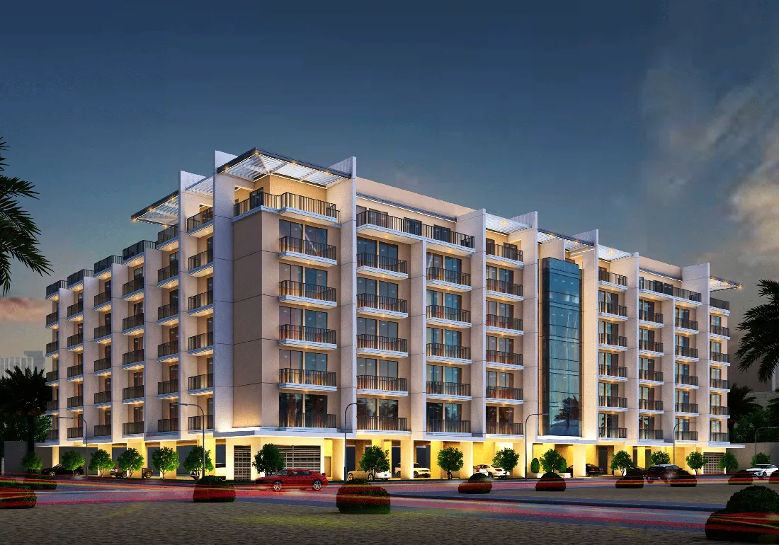 Sports View Residence in Warsan 4: sports courts — project photograph 1