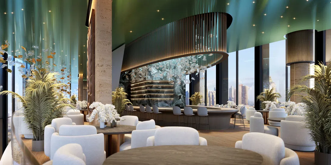 Tiger Sky Tower في الخليج التجاري: مساحات على السطح — صورة 6