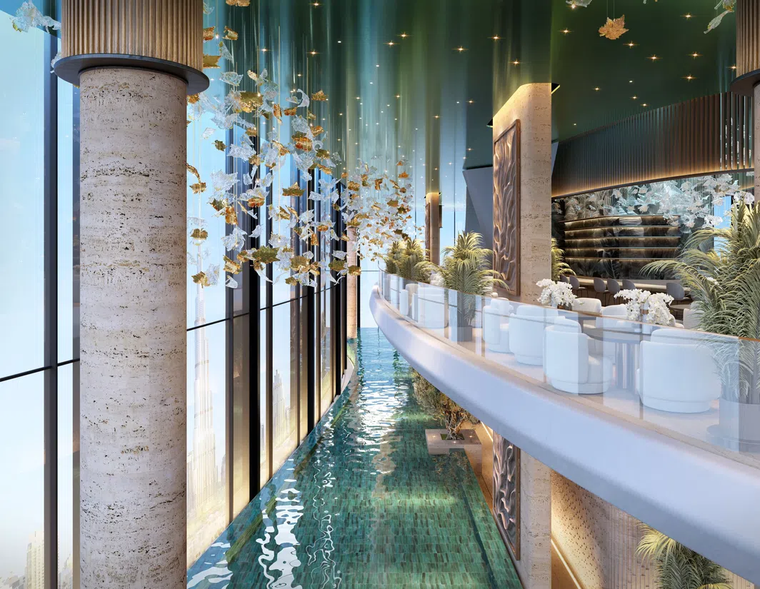 Tiger Sky Tower في الخليج التجاري: مساحات على السطح — صورة 9