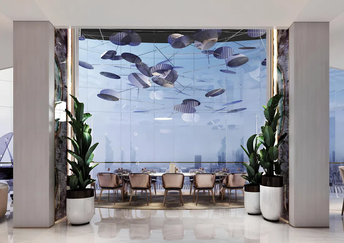 Business Bay'deki DAMAC «Canal Crown 2 - Altitude de Grisogono»: heykel mimarisi — 9. fotoğraf