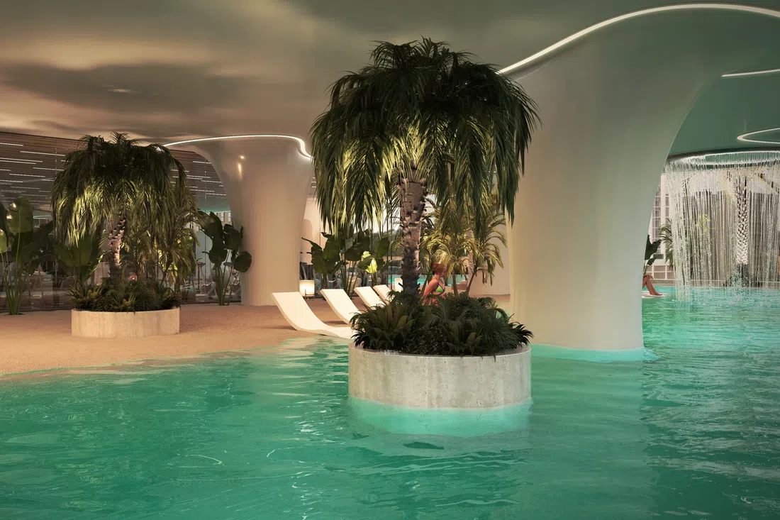 Dubailand Residence Complex'de Peace Lagoons 2: açık hava sineması — 12. fotoğraf