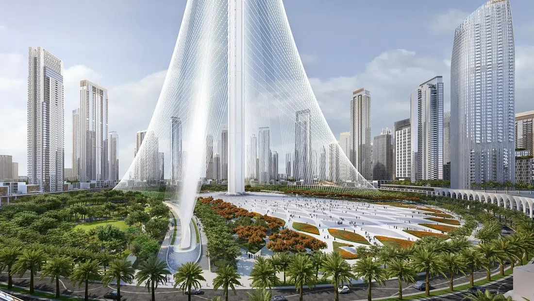 Dubai Creek Harbour'deki Island Park 2: peyzajlı bahçeler — 11. fotoğraf