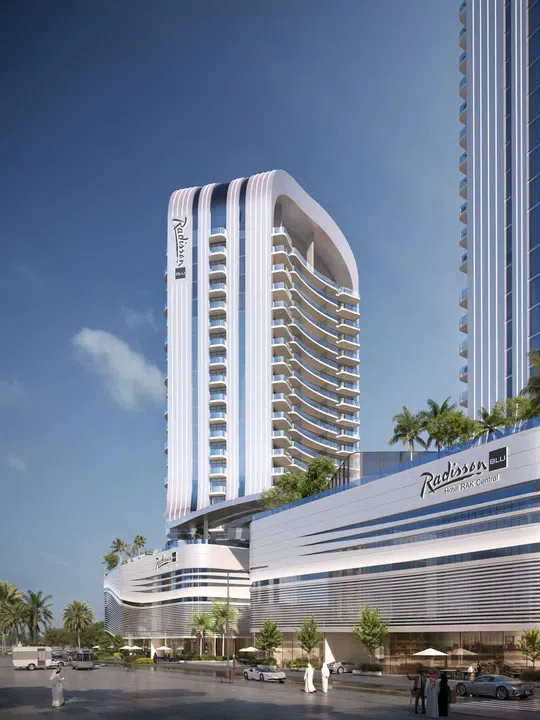 Radisson Blu Residences in Rak Central: outdoor cinema — project photograph 1