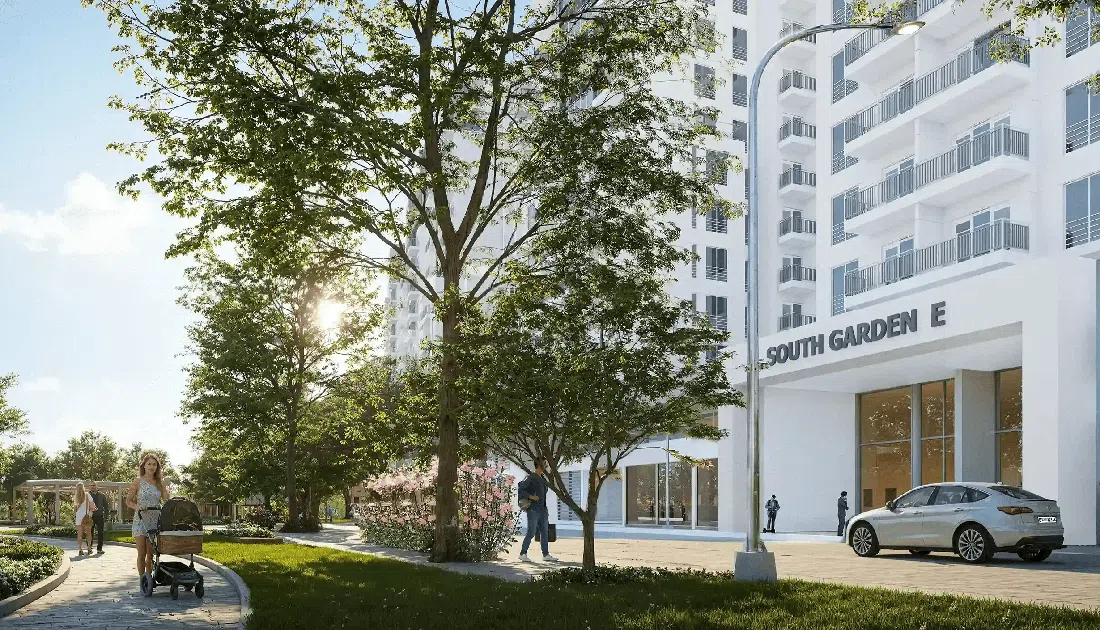 South Garden Buildings D&E in Wasl Gate: landscaped gardens — image 2