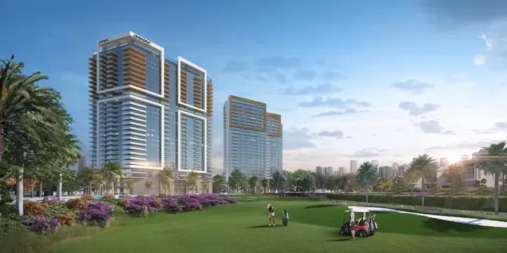 Golf Gate in Damac Hills: sports courts — project photograph 1