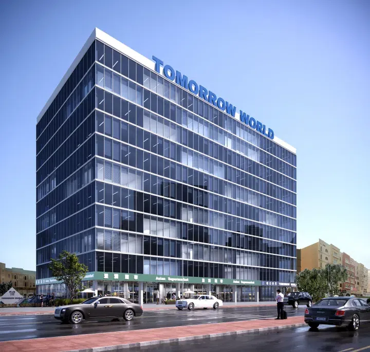 Tomorrow Commercial Tower in Warsan 4: coworking spaces — project photograph 1