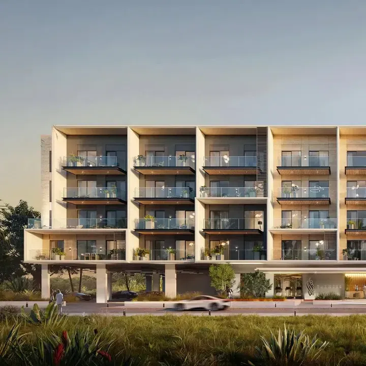 Divine Residencia in Dubai Studio City: landscaped gardens — project photograph 1