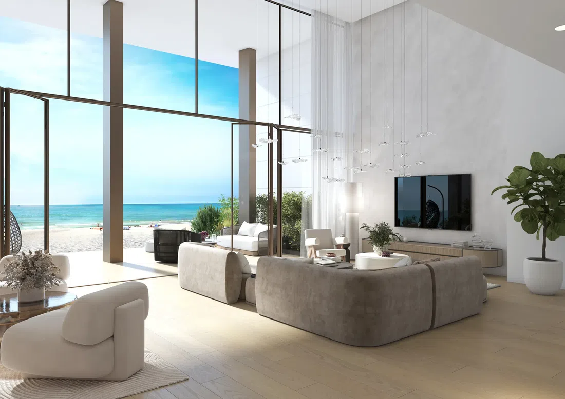 Beach House at Bay Residences in Mina Al Arab: expansive glazing — image 4