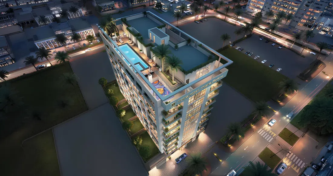 Purvanchal Triana Residences in Jumeirah Garden City: landscaped gardens — image 8