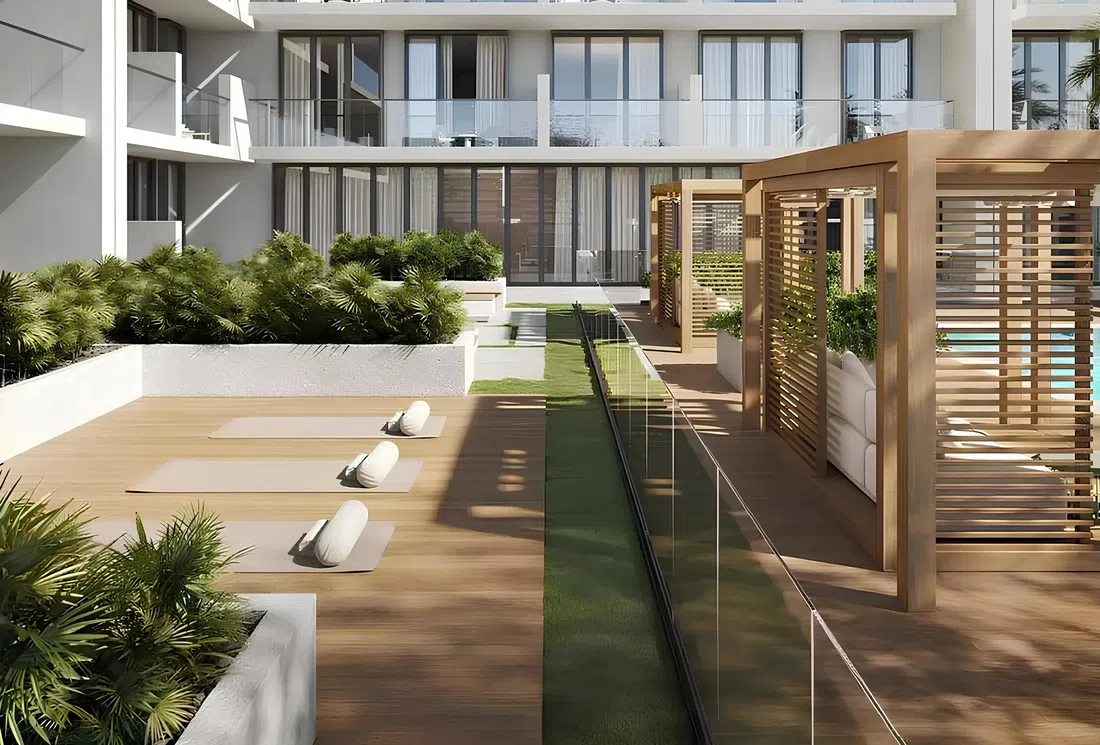 Binghatti Amberhall in JVC: yoga spaces — image 10