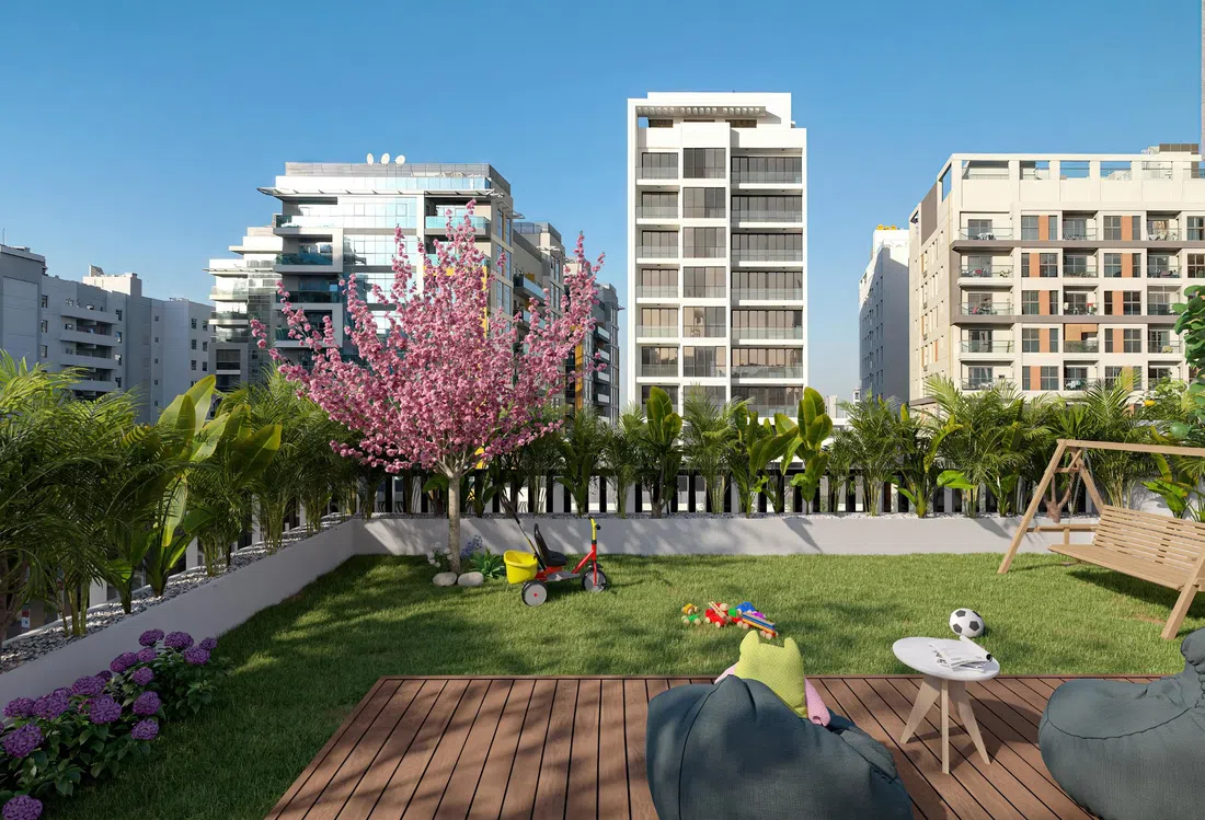 Jumeirah Garden City'deki Alba Tower: peyzajlı bahçeler — 12. fotoğraf