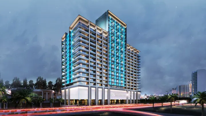 Binghatti Azure in JVC: rooftop spaces — project photograph 1