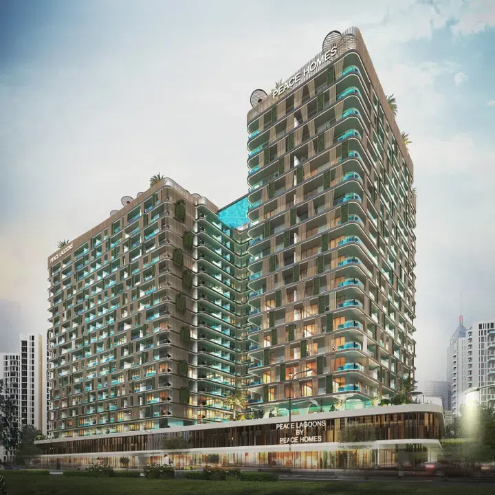 Peace Lagoons in Dubailand Residence Complex: rooftop spaces — project photograph 1