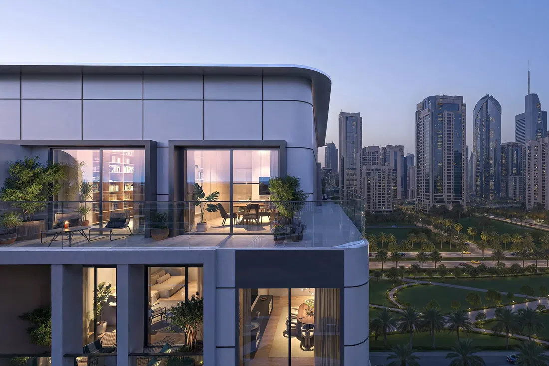 Amber by Enso in Jumeirah Garden City: landscaped gardens — image 7