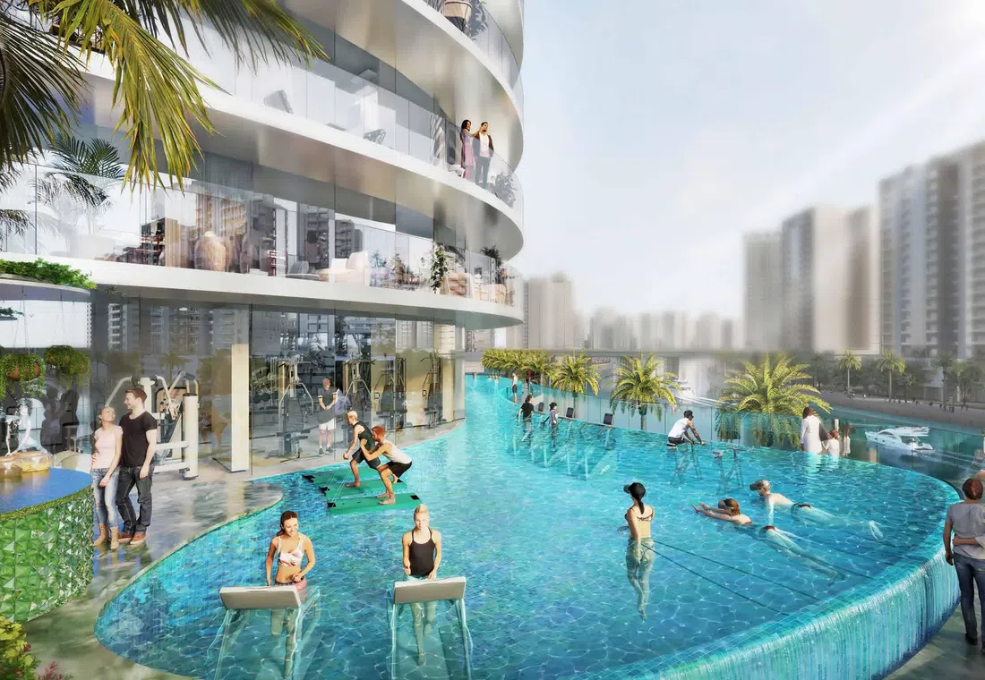 DAMAC «Canal Crown» in Business Bay: rooftop spaces — image 7