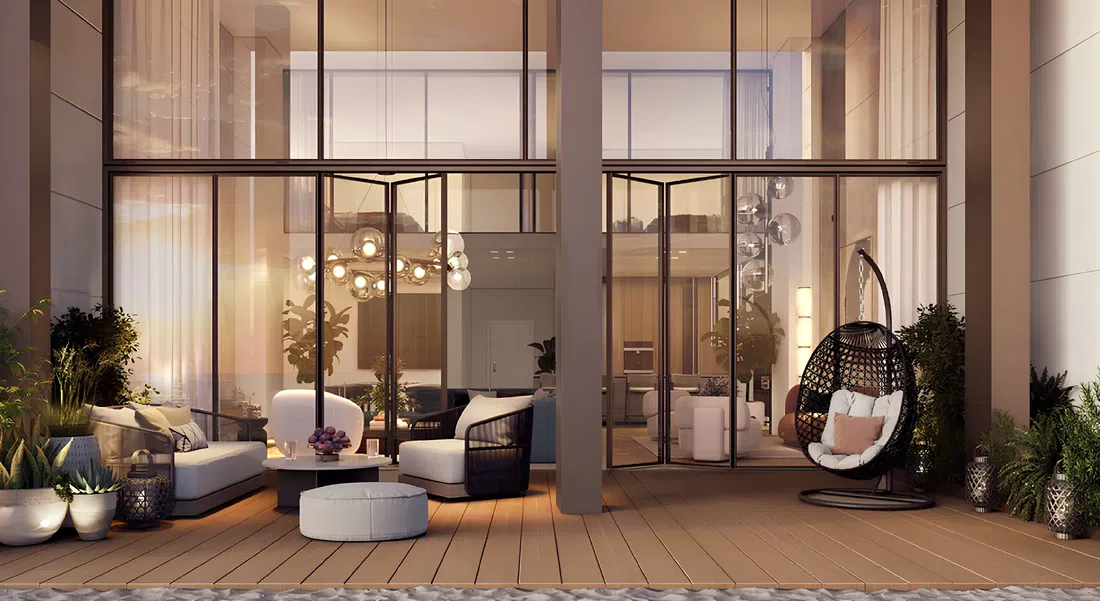 Beach House at Bay Residences in Mina Al Arab: expansive glazing — image 7