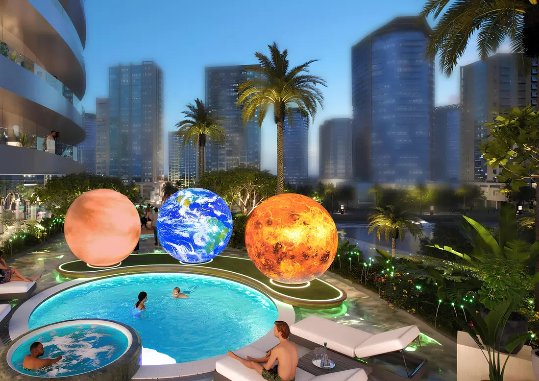 DAMAC «Canal Crown» in Business Bay: rooftop spaces — image 4