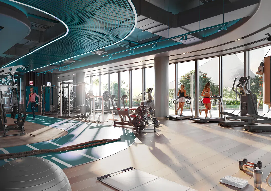 Damac District Tower B in Damac Hills: sports courts — image 8