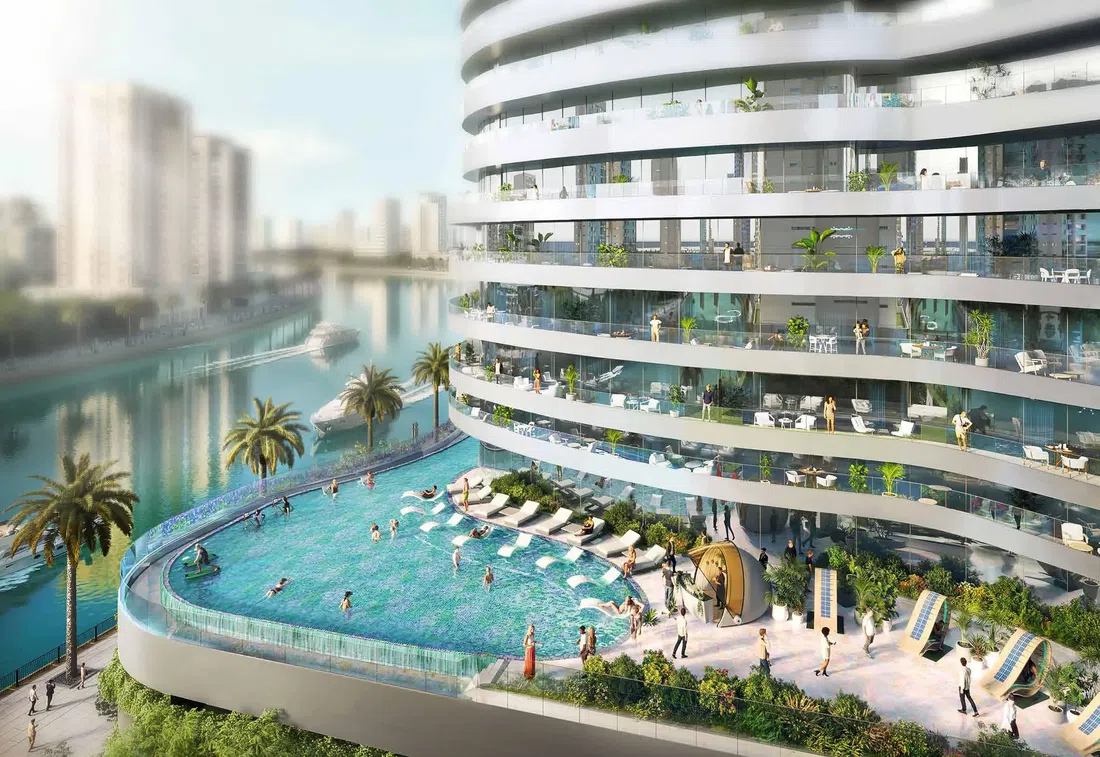Business Bay'deki DAMAC «Canal Crown 2 - Altitude de Grisogono»: heykel mimarisi — 7. fotoğraf